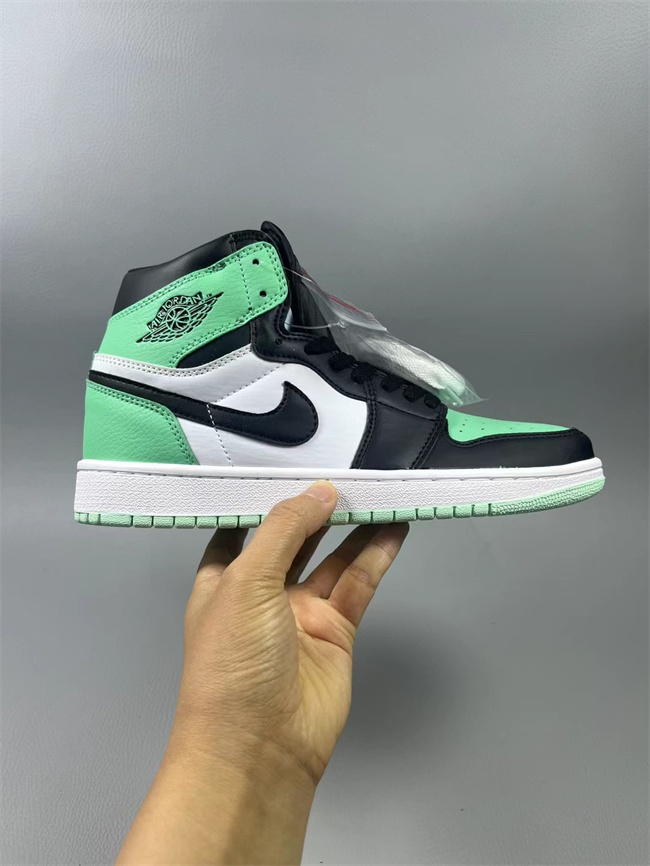 Women's Running Weapon Air Jordan 1 Green Glow Shoes 0469
